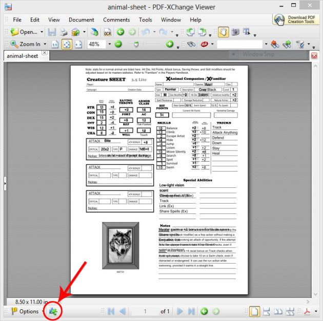 D&amp;D 3.5 – Animal Companion / Familiar Character Sheets | Dungeon Master ...